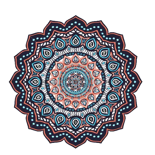 Islam Ornament Mandala Motif, Decorative patterns of Islamic flower petals, multicolored mandala illustration, textile, symmetry, flower png
